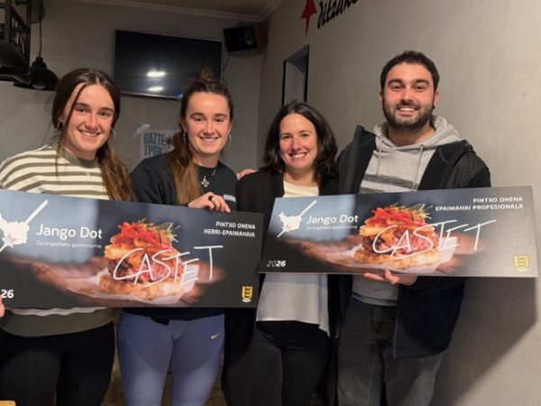 El pintxo de Castet ganador de la cuarta edición del certamen en Zaldibar